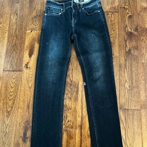 Volcom Men’s Solver Modern Straight Jeans in Dark Wash, Size 30x32